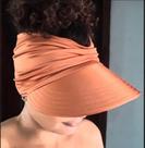 Viseira Feminina De Praia Turbante Uva E Uvb Fps 50 - Terra Cota
