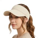Viseira Feminina Tricot Elástica Proteção Solar Casual Esporte Praia -