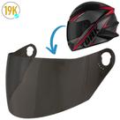 Viseira Fumê para Capacete R8 New Liberty Four Pro Tork Fechado - Original Viseira Fumê para Capacete R8 New Liberty Four Pro Tork Fechado - Original
