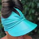 Viseira Turbante com Proteção UV 50+ Azul Claro