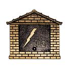 Visor de Leitura de Luz para Muro Dourado 20x20 cm