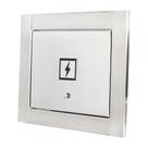 Visor de luz energia em inox escovado Design moderno clean Visor de luz energia em inox escovado Design moderno clean