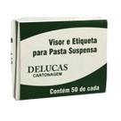 Visor e etiqueta p/ pasta suspensa delucas c/ 50 Visor e etiqueta p/ pasta suspensa delucas c/ 50