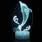 Visual LED Night Light Dolphin 3D Illusion para crianças