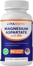 Vitamatic Aspartato de Magnésio 400mg com B6, 90 Cápsulas Vitamatic Aspartato de Magnésio 400mg com B6, 90 Cápsulas