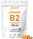Vitamin B2 Micro Ingredients 400 mg 240 Softgels con Aceite de Coco Vitamin B2 Micro Ingredients 400 mg 240 Softgels con Aceite de Coco
