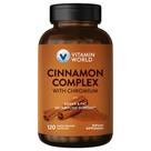 Vitamin World Complexo de Canela com Cromo 120 Cápsulas Vitamin World Complexo de Canela com Cromo 120 Cápsulas