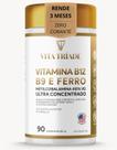 Vitamina B12 concentrado com Ácido Fólico e Ferro 90 Cápsulas Rende 3 meses