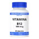 Vitamina B12 +Mu 500mcg - 60 Cápsulas 40g Sem Sabor