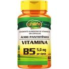 Vitamina B5 Ácido Pantotênico 100% Pura 500mg 60 Capsulas Vegano Unilife