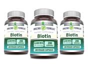 Vitamina Biotina 10000 mcg Amazing Nutrition 200 cápsulas