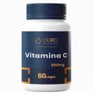 Vitamina C 500mg 100% Natural Ouro Pharma para Imunidade em Cápsulas