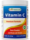 Vitamina C em pó Best Naturals 454g (1 lb) de ácido ascórbico