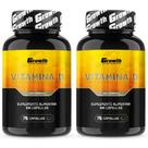 Vitamina D 75 Cápsulas Growth Supplements Kit 2 Potes