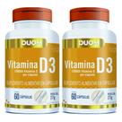 Vitamina D3 1000 UI 60cps (1 ao dia) Duom Kit 2 Frascos