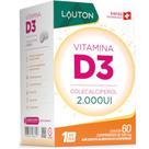 Vitamina D3 2.000 UI Colecalciferol 60 Comprimidos - Lauton