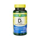 Vitamina D3 250 mcg 10.000 IU 200 softgels Spring Valley
