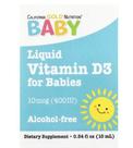 Vitamina D3 em Gotas para Bebês, 10 mcg 400 UI 10 ml California Gold Nutrition Vitamina D3 em Gotas para Bebês, 10 mcg 400 UI 10 ml California Gold Nutrition