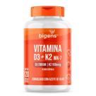 Vitamina D3 + K2 Formulado com Azeite de Oliva - 120 Cápsulas - Bigens