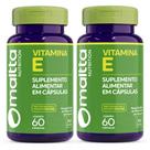 Vitamina E 60caps 1 ao dia Maltta Kit 2 Frascos