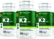 Vitamina K2 Mk7 360 Cápsulas Menaquinona 7 frascos 3x 120 caps 500mg