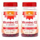 Vitamina K2 MK7 Menaquinona - 2 Frascos de 60 cápsulas de 500 mg Chamel