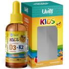 Vitamina Kids D3 E K2 Em Gotas 600 Doses 20ml - Uvits Sabor Sem Sabor