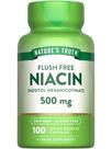 Vitamina Niacina Nature's Truth 500 mg 100 cápsulas não transgênicas