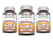 Vitamina Riboflavina 400 mg Amazing Nutrition 60 cápsulas