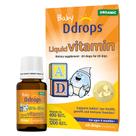Vitaminas para Bebê Ddrops Organic Liquid A&D 60 gotas 50 ml