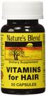 Vitaminas para cabelos Nature's Blend 50 cápsulas