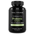Vitaminas vitais do complexo probiótico 70 bilhões de CFU 30 cápsulas
