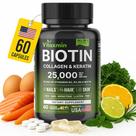 Vitaxmin Biotina 10000 mcg Colágeno Queratina Vitaminas para Cabelo Vitaxmin Biotina 10000 mcg Colágeno Queratina Vitaminas para Cabelo