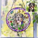 Vitral Suncatcher LOVELYPOD Vitral personalizado para cães