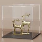 Vitrina acrílica SVENJBB, cubo de 15x15x15 cm com base preta