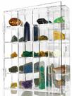 Vitrina de acrílico ajustável Clear Rock com prateleiras
