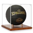Vitrina de basquete JupDec 25 cm com base acrílica de madeira transparente