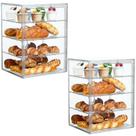 Vitrina de confeitaria SANKEU, 4 camadas, removível, transparente, pacote com 2