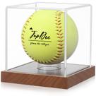 Vitrina de softball JupDec 11x11x11 cm Base de madeira acrílica