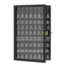 Vitrina de vidro granulado tonchean 72 de grande capacidade preta