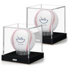 Vitrina para Béisbol JupDec 11x11x13 cm Protección UV Paquete de 2 Vitrina para Béisbol JupDec 11x11x13 cm Protección UV Paquete de 2
