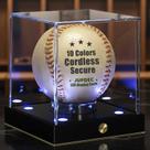 Vitrina para Béisbol JupDec con LED, Cubo Transparente para Pelota con Función de Memoria, Caja para Autógrafos para una Pelota con 10 Colores de Iluminación, Regalo Ideal para Coleccionistas y Fanáticos del Deporte, Dorado, 1 Unidad