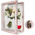 Vitrina Shadow Box TJ.MOREE Flowers 28x36cm branca rosa