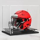 Vitrine, capacete de futebol, acrílico, tamanho completo, proteção UV