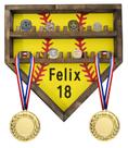 Vitrine com suporte de anel SEAKUOSKYK Baseball Softball 24 anéis