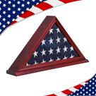 Vitrine de bandeira Triangle Military Shadow Box CHERRY Wood