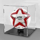 Vitrine de bolas de futebol, vitrine de acrílico automontável, vitrine de luxo à prova de poeira, caixa de bancada Cube para colecionáveis figuras pop, vitrine de basquete e vôlei (10 x 10 x 12 polegadas 25 x 25 x 30 cm)