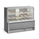 Vitrine Estufa com Bandeja 140 cm Inox 220V Gelopar MEQA-140R