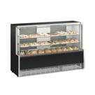 Vitrine Expositora Neutra 1,75m Preta Led MPNA-175R PR Gelopar