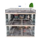 Vitrine kivcmds em escala 1:18 de 3 camadas com cena de estacionamento Vitrine kivcmds em escala 1:18 de 3 camadas com cena de estacionamento